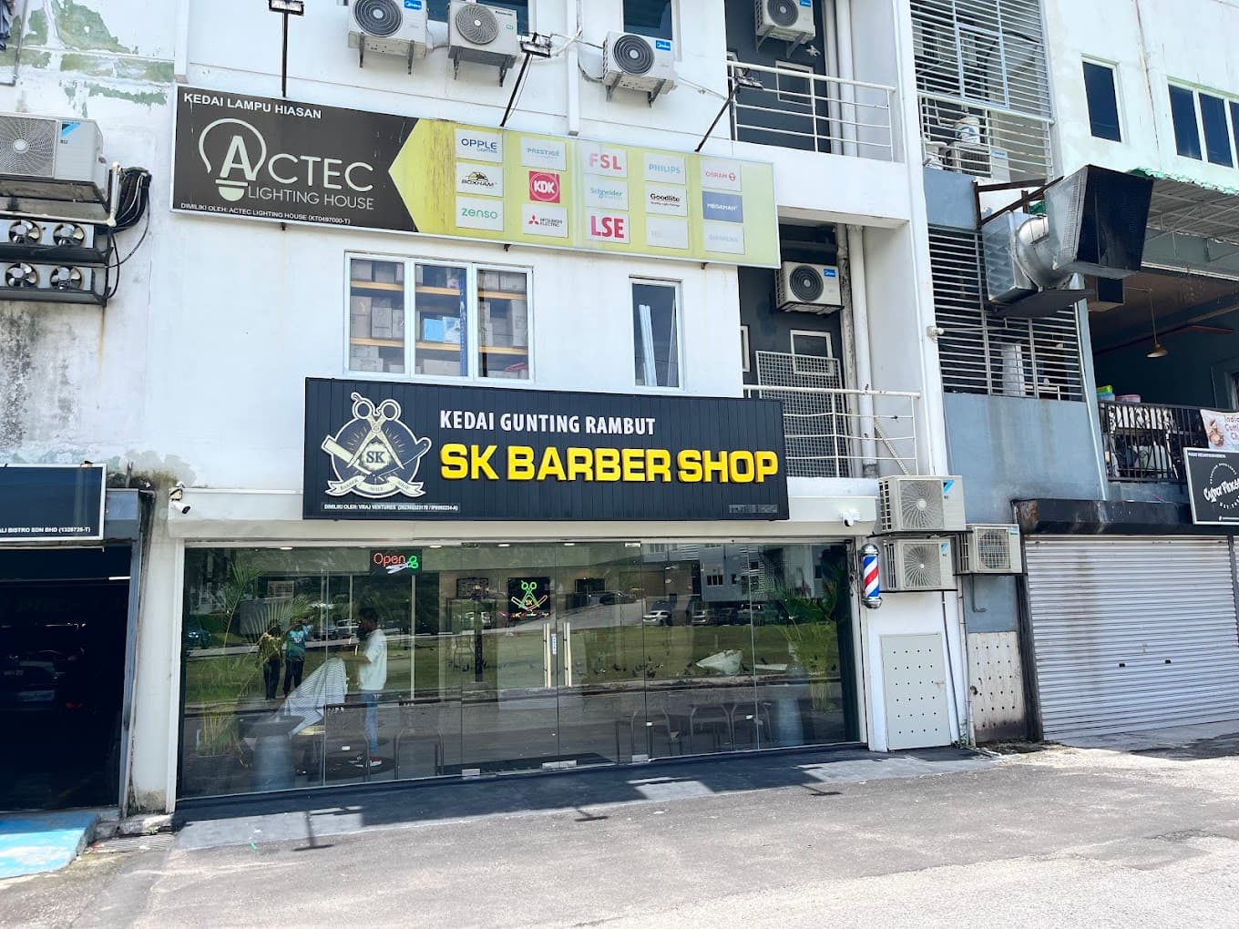 SK Barbershop storefront